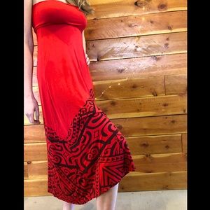 Hinano Red Convertible Dress Skirt